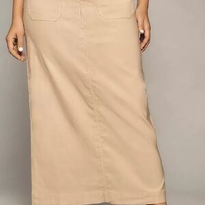 Anthropologie Maeve Colette Maxi Skirt tan 3X